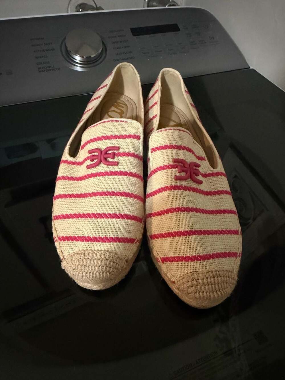 Sam Edelman Kathleen Striped Canvas Espadrille Slip-On Shoes Size 7.5 - Picture 2 of 5